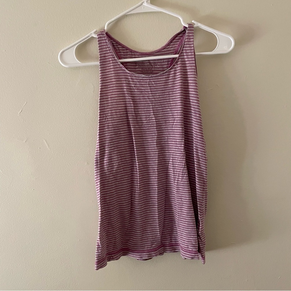 Faded‎ Glory XL purple striped tank top casual comfortable delicate lightweight